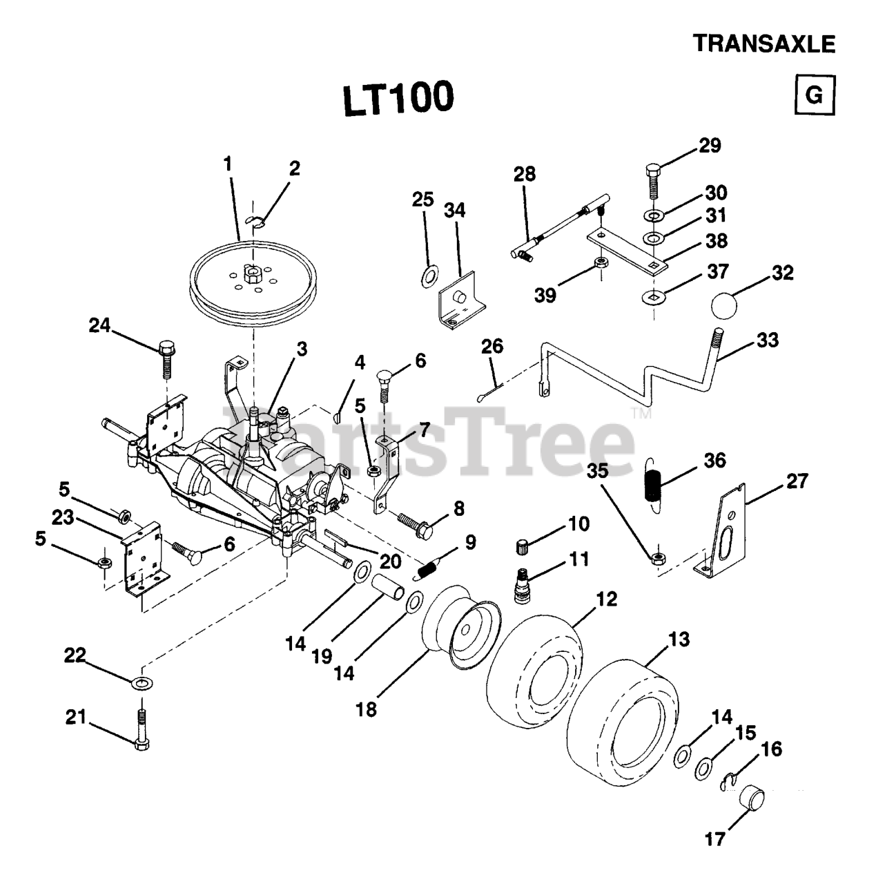 Husqvarna LT 100 954000312 H1036A 1991 07