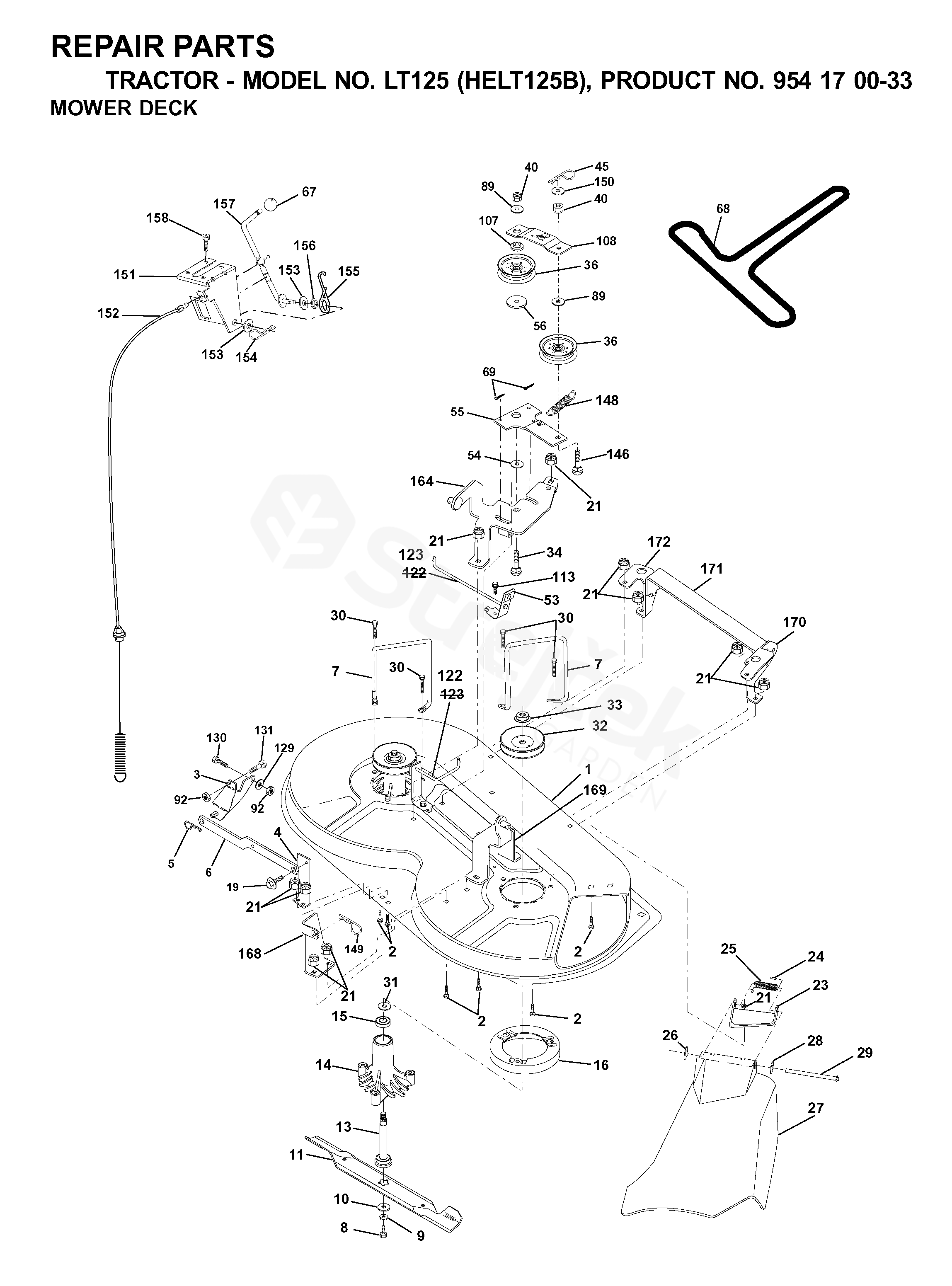Husqvarna LT 125 HELT 125B 954170033 2001 03