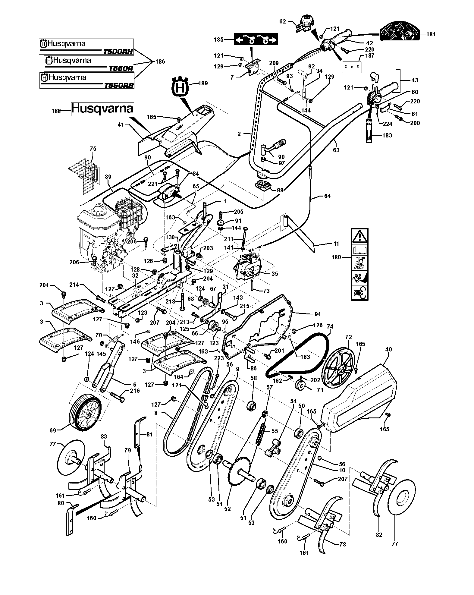Husqvarna T500 RH 2001 04