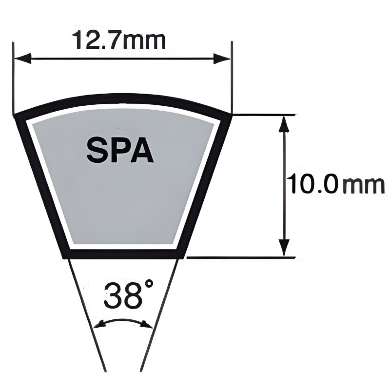 COURROIE TRAPEZOIDAL LISSE SPA1060 - MITSUBOSHI - LONGUEUR EXT 1078 MM