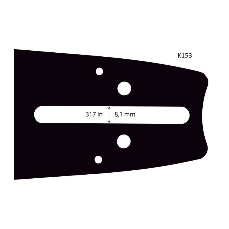 GUIDE CHAINE TRONCONNEUSE OREGON 188VXLHK153 - 45CM - PAS 3/8 - JAUGE 0.058 -  1,5MM - 64 MAILLONS - 64 ENTRAINEURS