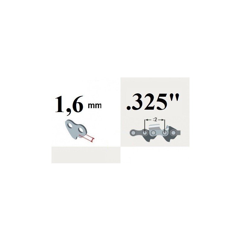 GUIDE CHAINE TRONCONNEUSE 50CM - 20" - PAS .325 - JAUGE 1.6 MM - .063 - 72 MAILLONS - 72 ENTRAINEURS
