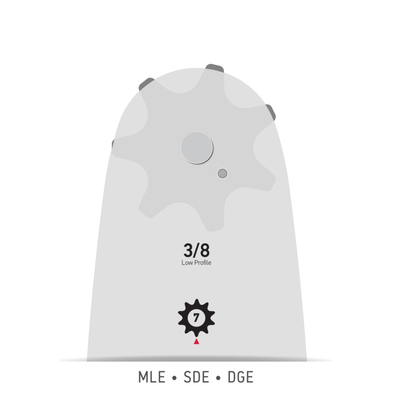 GUIDE DB GUARD 20CM OREGON 080SDEA041 - PAS 3/8LP - JAUGE 1.3MM - 33 MAILLONS - 33 ENTRAINEURS