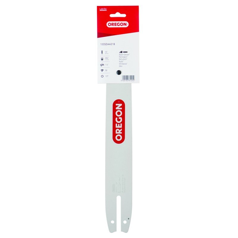 GUIDE TRONCONNEUSE OREGON 100SDAA318 - 25CM - 10" - 1/4" - .050 - 1.3MM - 58 MAILLONS - HUSQVARNA 575842258 - 576779258