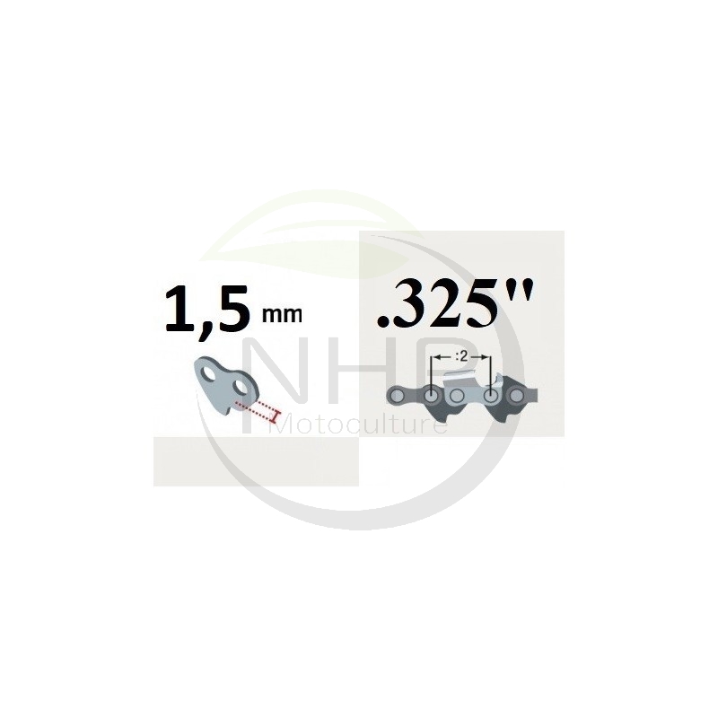 GUIDE CHAINE TRONCONNEUSE 45CM - PAS 325 - JAUGE 0.058 - 1.5MM - 72 MAILLONS ENTRAINEURS