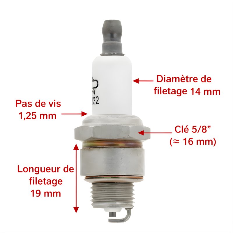 BOUGIE D’ALLUMAGE - MOTEUR TONDEUSE - BRIGGS & STRATTON - 593941 - ORIGINE