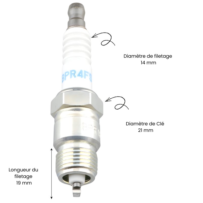 BOUGIE D’ALLUMAGE - NGK - ZGR5A - ZGR5E - ORIGINE - BOUGIE MOTEUR ESSENCE TONDEUSE - DÉBROUSSAILLEUSE - MOTOCULTURE