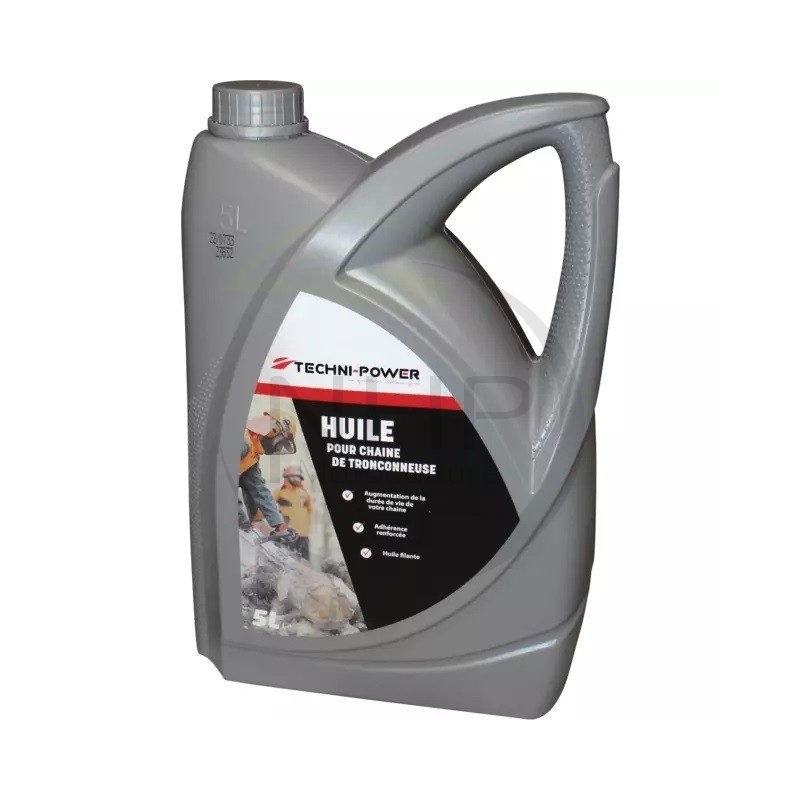 BIDON HUILE DE CHAINE DE TRONCONNEUSE 5L TECHNI-POWER