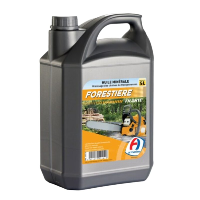 BIDON HUILE DE CHAINE DE TRONCONNEUSE BIO 5L ARMORINE - HUILE DE CHAINE VEGETALE BIODEGRADABLE