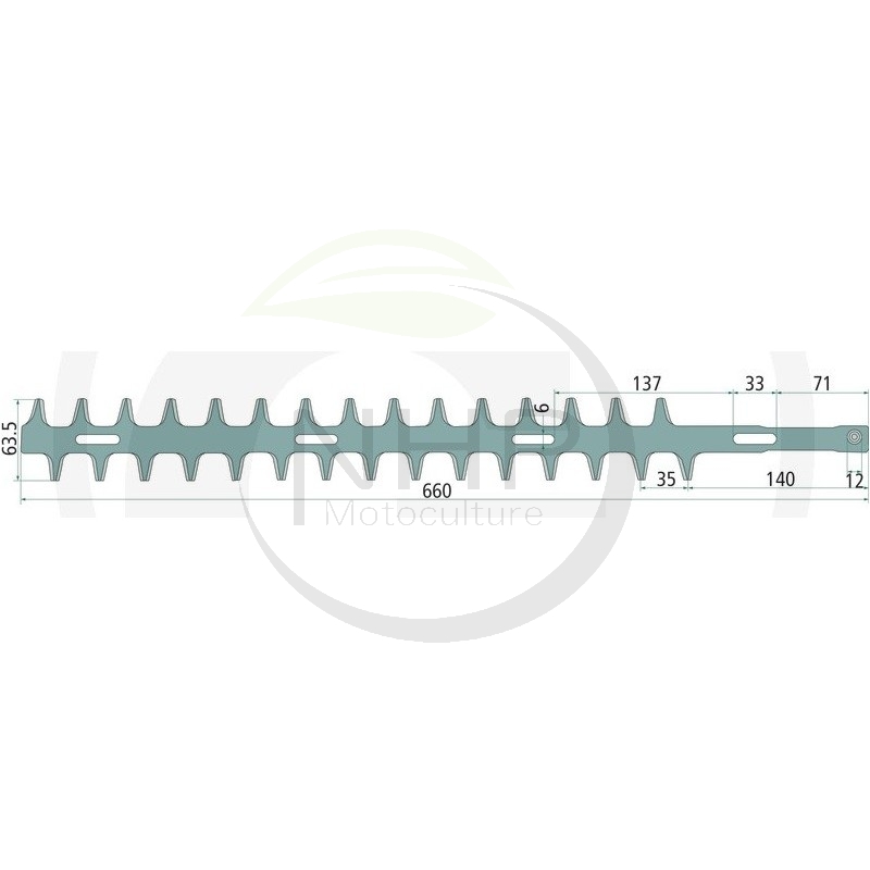 LAME TAILLE HAIE SHINDAIWA 18500-60103 - 18500-60104 - X411000790 - DH230 - DH231