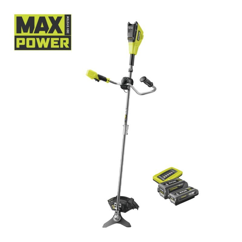 DEBROUSSAILLEUSE 36V - BRUSHLESS / MOTEUR SANS CHARBON - RYOBI - 1 BATT 4.0AH + 1 BATT 2.0AH + 1 CHARG 1.7A - RY36BCX30A-14020