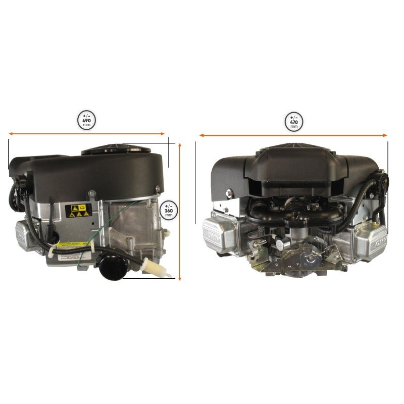 MOTEUR AXE VERTICAL 25,4 x 80MM - 21,7 HP - 2 CYLINDRES - BRIGGS ET STRATTON 40N8770071B5 - 40N877-0071-B5