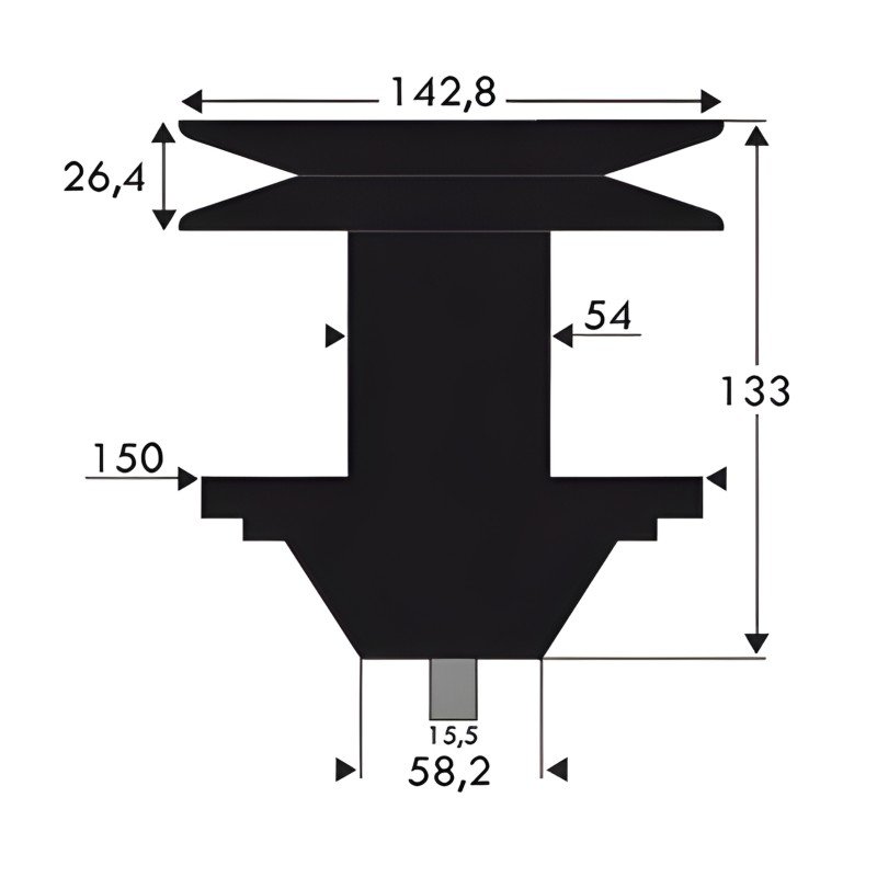 PALIER DE LAME -TRACTEUR TONDEUSE - MTD - 6180324 - 618-0324 - 9180324 - 6180427A - 618-0427A - 618-04474 - 61804474