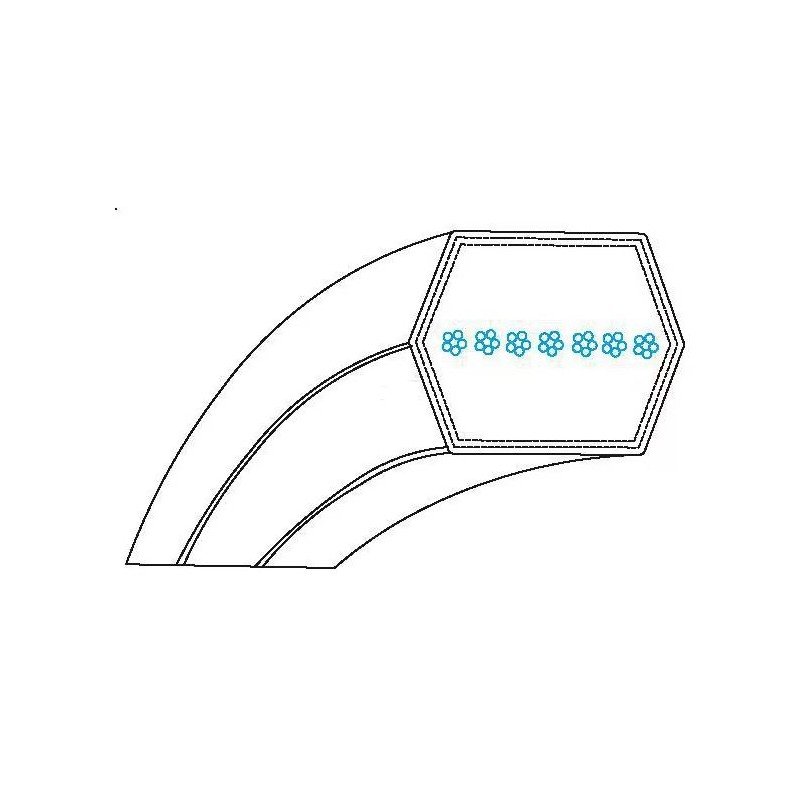 COURROIE HEXAGONALE GREEN GARDEN OPTIBELT - AA85 - HAA 85 / 2212 LB - LG2000185