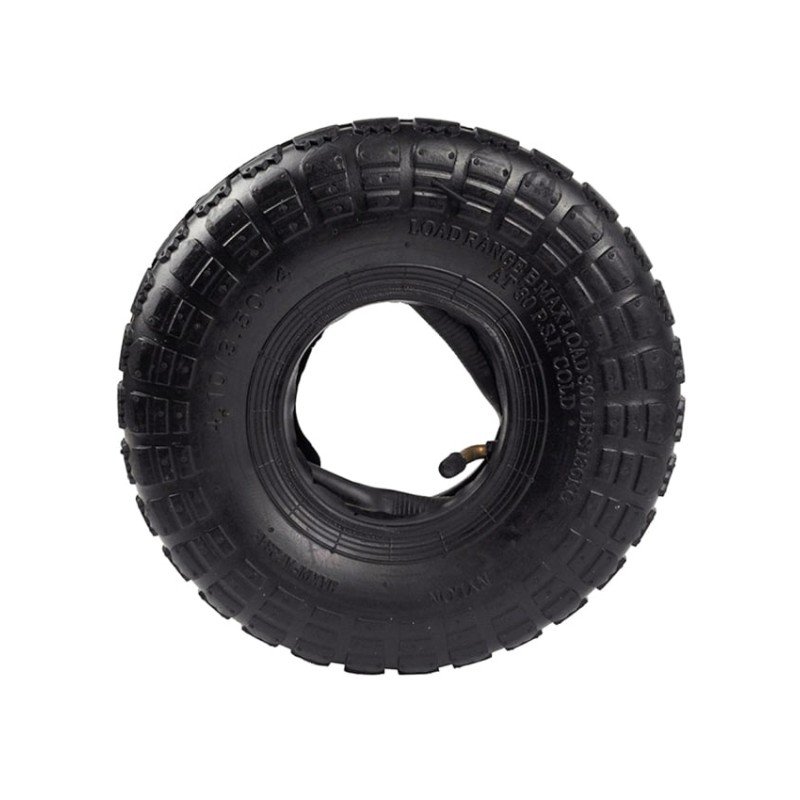 PNEU AVEC CHAMBRE A AIR ROUE REMORQUE 410 X 350 X 4 - 410X350X4 - 4.10/3.50X4 - 4.10X3.50X4 - 4.10-3.50-4 - 4.10/3.50-4