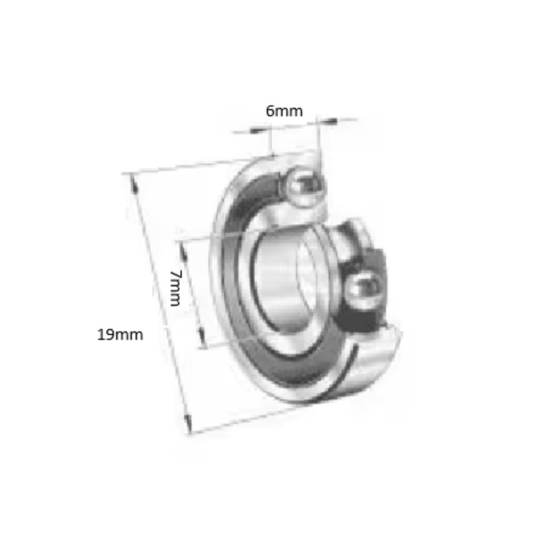 ROULEMENT A BILLE 607 2RS - 607-2RS - 7X19X6