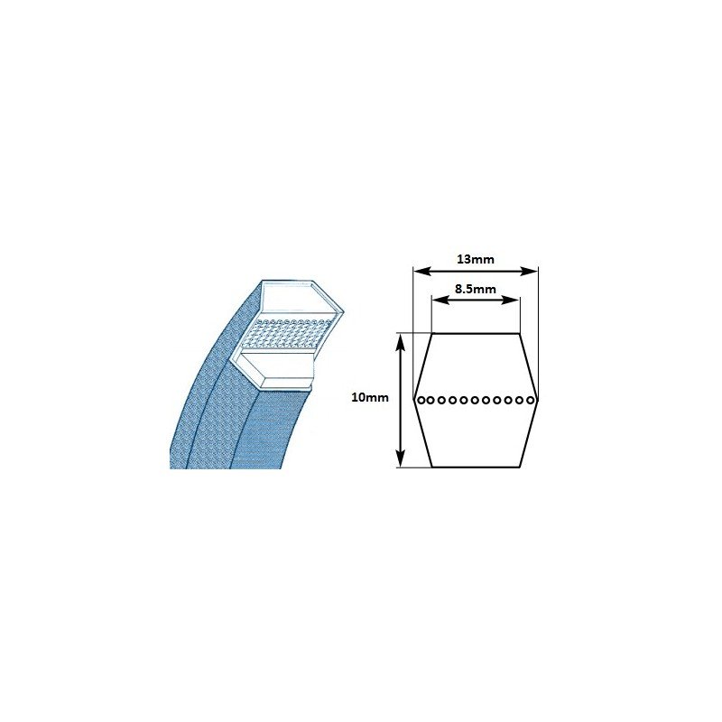 COURROIE HEXAGONALE MITSUBOSHI AA102 - AA102M - AA-102
