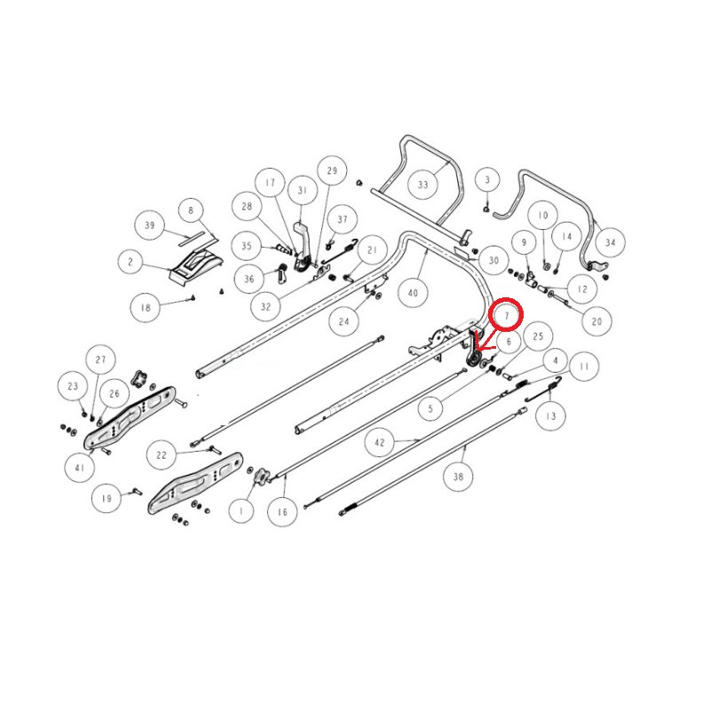 POIGNEE DE LEVIER DE VITESSE TONDEUSE OREC GR535 - GR535PRO - 80-1020-265-00 - 80102026500